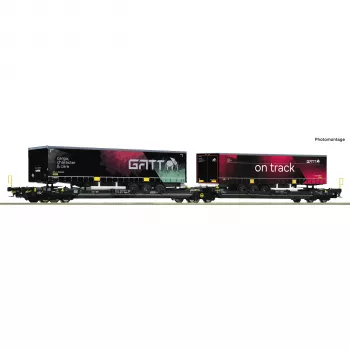 Roco 6600170 wagon plat Sgns DC TX Logistik H0