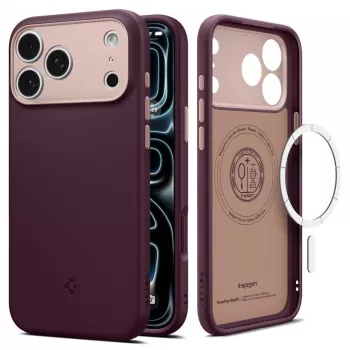 Coque MagSafe Spigen Nano Pop Mag pour iPhone 18 Pro Max / 17 Pro Max - Burgundy Bean