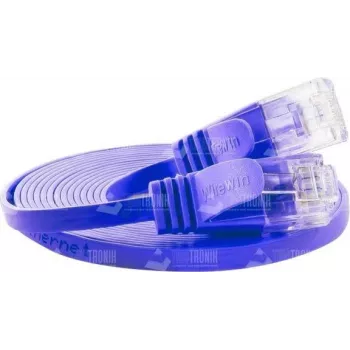 Câble patch Ethernet SLIM Wirewin Triotronik 0,15 m Cat6 U/UTP, RJ45 mâle vers mâle, violet PKW-SLIM-KAT6 0.15 VT