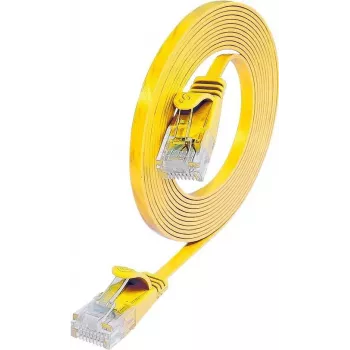 Câble patch SLIM Wirewin U/UTP Cat6 jaune 0,75 m PKW-SLIM-KAT6 0.75 GE