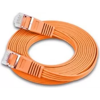 Câble de raccordement Cat6 U/FTP Wirewin Triotronik 0,15 m, RJ-45 vers RJ-45, orange PKW-STP-SLIM-KAT6 0.15 OR
