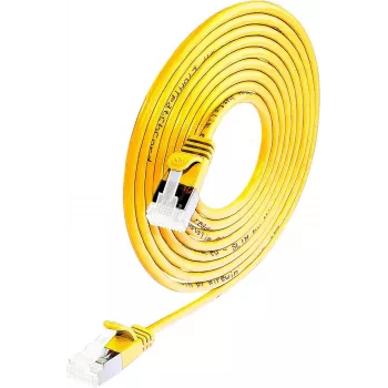 Câble de raccordement Ethernet Cat 6a U/FTP Slim Wirewin, jaune, 0,5 m PKW-LIGHT-STP-K6A 0.5 GE