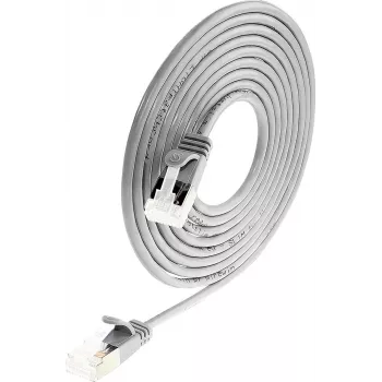 Câble de raccordement rond Slim Cat 6a U/FTP Wirewin PKW-LIGHT-STP-K6A 5.0, PoE, 5 m, gris