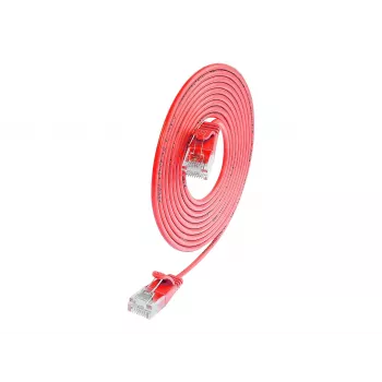 Câble de raccordement Cat.6 Slim-Light Wirewin SLIM UL6 10 RT, U/UTP, 10 m, rouge PKW-LIGHT-K6 10.0 RT