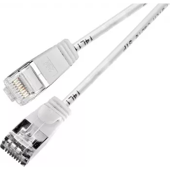 Câble de raccordement Wirewin Triotronik PKW-LIGHT-STP-K6 5.0 WS Cat6 STP, RJ-45 mâle/mâle, 5 m, blanc