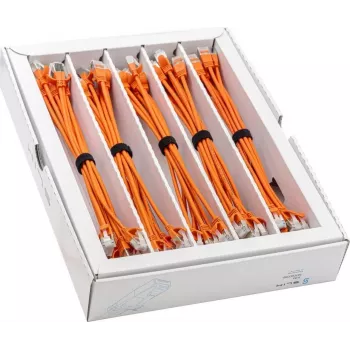 Câble de raccordement Ethernet Wirewin SLIM-LS-K6A 0.25 OR 50 Cat6a U/FTP Slim, 0,25 m, orange, pack de 50
