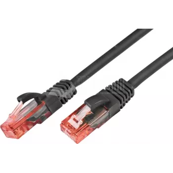 Câble de raccordement réseau Wirewin PKW-UTP-KAT6 0.5 SW Cat6 U/UTP, 0,5 m, noir