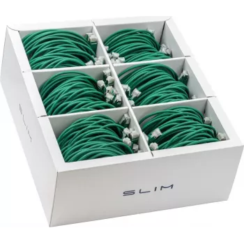 Câble patch Wirewin SLIM-LS-K6A 2.0 GN 60 Cat6A U/FTP, 2,0 m, vert, pack de 60