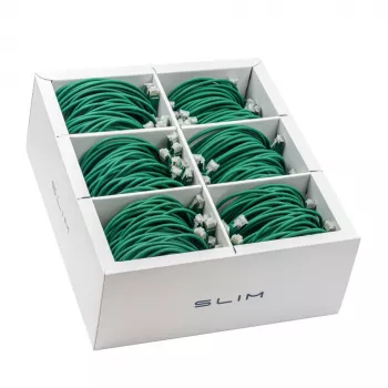 Câble patch Wirewin SLIM-LS-K6A 2.0 GN 60 Cat6A U/FTP, 2,0 m, vert, pack de 60
