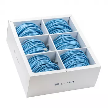 Câble de raccordement Slim Cat6a U/FTP Wirewin SLIM-LS-K6A 3.0 BL 36, 3 m, bleu, pack de 36