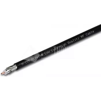 Câble coaxial HF faible perte Wirewin H-155, 48 dB/100 m à 2,4 GHz, 50 ohms, sans connecteurs