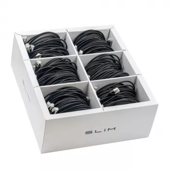 Câble patch Ethernet slim Cat6A U/FTP Wirewin SLIM-LS-K6A 1.0 BK 90, 1,0 m, noir, pack de 90