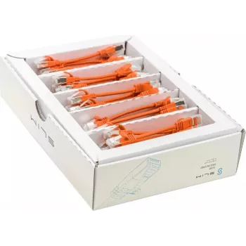 Câble patch Ethernet Cat6a U/FTP Wirewin SLIM-LS-K6A, 0,1 m, orange, pack de 50 SLIM-LS-K6A 0.1 OR 50