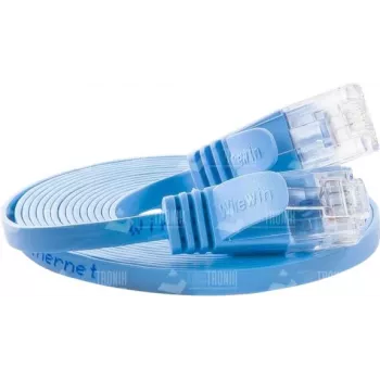 Câble patch Ethernet slim Cat.6 U/UTP Wirewin, 0,15 m, bleu PKW-SLIM-KAT6 0.15 BL