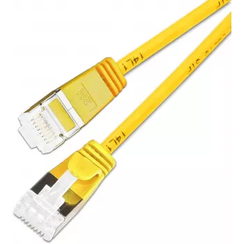 Câble patch SLIM KAT6A 10 Gigabit Light Wirewin, U/FTP, Ø 3,8 mm, jaune, 0,15 m (PKW-LIGHT-STP-K6A 0.15 GE)