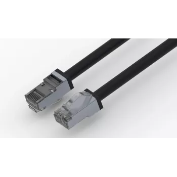 Câble patch extérieur Cat.6A S/FTP Wirewin, gaine PUR anti-UV, noir, 0,5 m (PKW-OUT-SF-K6A-PUR 0.5)