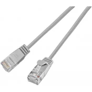 Câble patch Light Wirewin SLIM KAT6A 10 Gigabit rond, U/UTP, Ø 3,6 mm, gris (SLIM-L-UU-K6A 0.1)