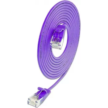 Câble patch Light Wirewin SLIM KAT6A 10 Gigabit, U/UTP, Ø 3,6 mm, violet, 0,15 m (SLIM-L-UU-K6A 0.15 VT)