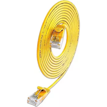 Câble patch Slim Wirewin SLIM-L-UU-K6A 0.5 YE Cat6A U/UTP, 10 Gigabit, jaune