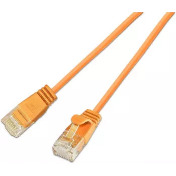 Câble de raccordement rond léger Wirewin SLIM KAT6A 10 Gigabit, U/UTP, Ø 3,6 mm, orange (SLIM-L-UU-K6A 10.0 OR)