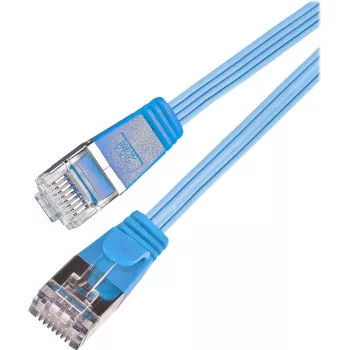 Câble de brassage Slim Cat 6 U/FTP Wirewin Triotronik, 20 m, RJ-45 mâle vers mâle, bleu PKW-STP-SLIM-KAT6 20.0 BL
