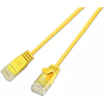 Câble de brassage Slim Cat.6A 10 Gigabit SLIM Wirewin, U/UTP, 3,6 mm, jaune, 7,5 m SLIM-L-UU-K6A 7.5 YE