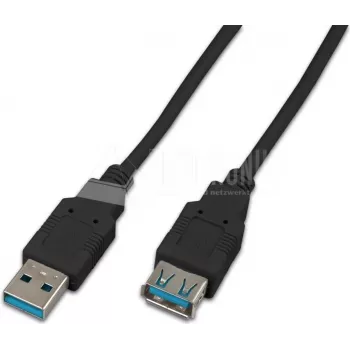 Câble de rallonge USB 3.2 Gen 1 Wirewin USB 3.0 A-A MF 0.5 SW, 0,5 m, noir