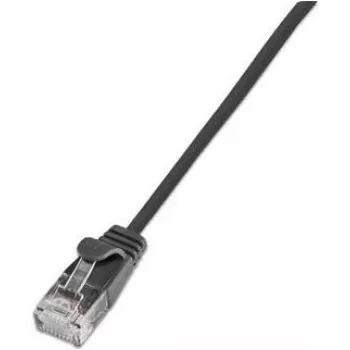 Câble de brassage Ethernet Cat6 Wirewin Triotronik PKW-LIGHT-STP-K6 0.25 SW, RJ-45 mâle vers mâle, blindé, noir, 0,25 m