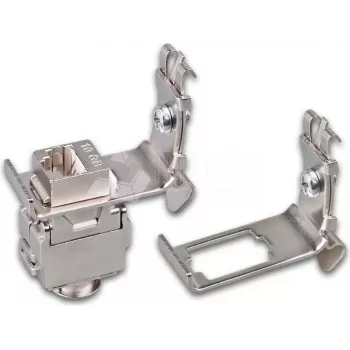 Adaptateur pour rail DIN Wirewin pour montage de jack Keystone, système Keystone métallique (WKS DIN RAIL HOLDER 1)