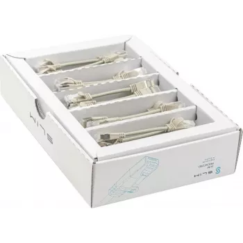 Câble patch SLIM KAT6A 10 Gigabit Light Wirewin, 0,1 m, U/FTP, Ø3,8 mm, gris, pack de 50 (SLIM-LS-K6A 0.1 50)