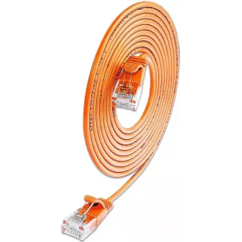 Câble patch SLIM KAT6A 10 Gigabit Light rond Wirewin U/UTP Ø3,6 mm orange 0,15 m (SLIM-L-UU-K6A 0.15 OR)