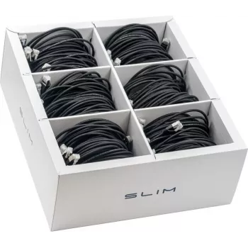 Câble patch léger Wirewin SLIM KAT6A 10 Gigabit, 1,5 m, U/FTP, Ø 3,8 mm, noir, pack de 60 KAT6A LIGHT blindé (SLIM-LS-K6A 1.5 BK 60)