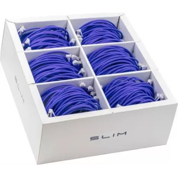 Câble patch Ethernet slim Wirewin SLIM-LS-K6A 3.0 VT 36 - Cat6a U/FTP, 3 m, violet, pack de 36