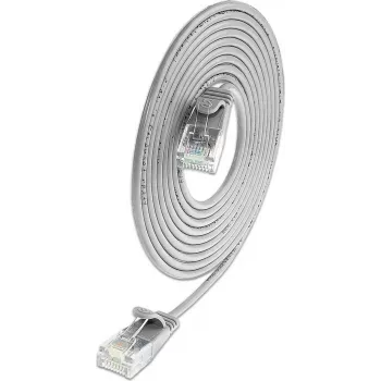 Câble patch léger rond Wirewin SLIM Cat6A 10 Gigabit, U/UTP, Ø 3,6 mm, gris (SLIM-L-UU-K6A 2.0)