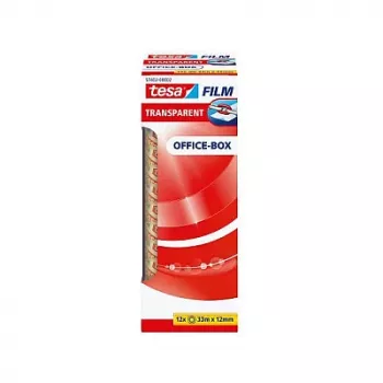 Ruban d'emballage transparent Tesa 57402 Office Box, 33 m x 12 mm, 12 rouleaux