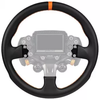 Simagic ZS-330RR jante de volant en cuir, 330 mm, surpiqûres rouges, sans moyeu