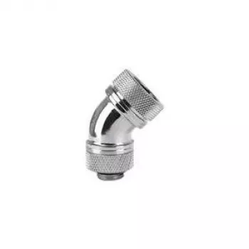 Raccord à compression 45 degrés Thermaltake Pacific G1/4 pour tube PETG - laiton chromé, 16mm OD