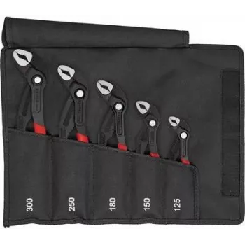 Ensemble de 5 pinces multiprises KNIPEX Cobra dans pochette pliable 00 19 55 S5