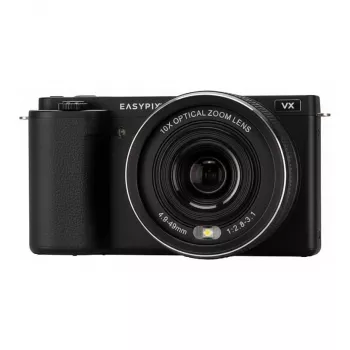 Easypix PowerPro VX6430 appareil photo numérique à écran orientable - 64MP, zoom optique 10x, vidéo 4K, noir 20205