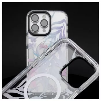 Coque PC+TPU avec MagSafe pour Apple iPhone 15 Pro Evelatus - impression florale personnalisée
