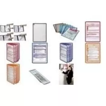 DURABLE Onglets d'index pour panneau d'affichage 58 mm, transparents, pack de 10 560919