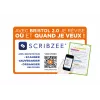 Oxford Fiches bristol, DIN A5, quadrillées, blanc/jaune, 210 g/m², perforation 2 trous, bord coloré, 100 fiches 400100550