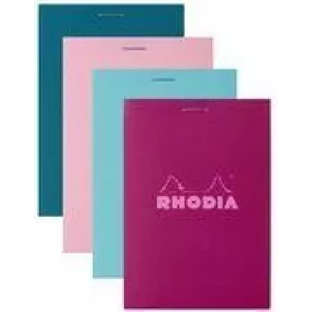 Bloc-notes Rhodia n° 11 A7 petits carreaux, couleurs assorties, 80 feuilles, lot de 10 11295C