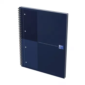 Oxford International Collegeblock carnet, DIN A4+, ligné, couverture rigide, reliure à spirale, 80 feuilles, 1 pièce (400194458)