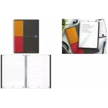 Carnet à spirale Oxford International Task Manager B5 80 feuilles bleu 400202295