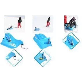 Luge pour enfant EDA Bobee Bob avec freins à main des deux côtés, bleu 10765 B.SU/SK S