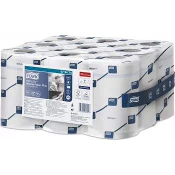 TORK Reflex Multipurpose Cleaning Roll, 2-ply, White, 67 m, Perforated, Unembossed, 1 Roll (473474)