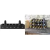 EDA ensemble d'étagère à bouteilles, 6 bouteilles par niveau, anthracite, ensemble de 3 pièces pour 18 bouteilles, polypropylène (010702)