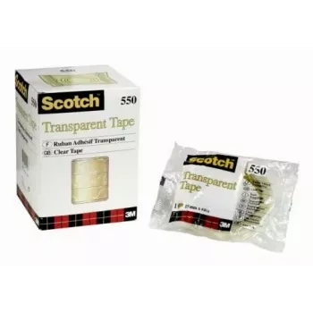 Ruban adhésif transparent 3M Scotch 550 15 mm x 66 m, 10 rouleaux (5501566)