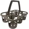 Porte-bouteilles EDA, 6 bouteilles, plastique brun robuste de haute qualité, 1 pièce (010712 BR.T SX1)